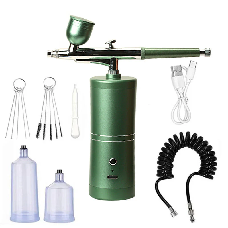 🎉Neujahrsgeschenk 50% RABATT!🎨Kabelloses, tragbares Airbrush-Set mit Kompressor - Präzises Lackieren überall und jederzeit!